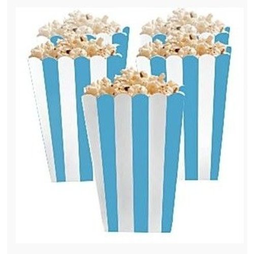 Popcorn bakjes licht blauw Popcorn bakjes licht blauw