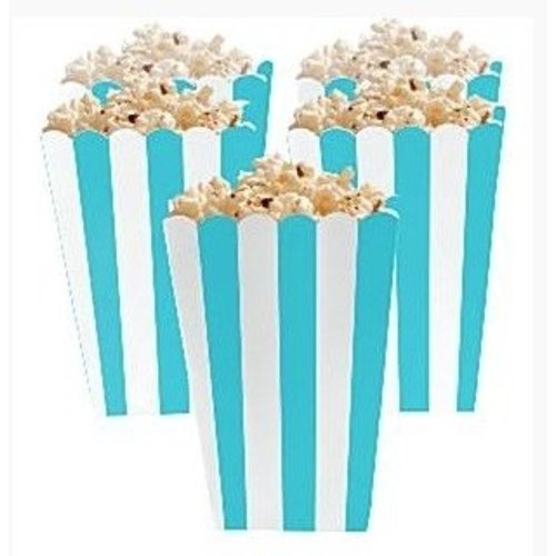 Popcorn bakjes turquoise Popcorn bakjes turquoise