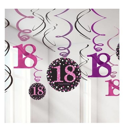 18 jaar hang slingers roze 18 jaar hang slingers roze