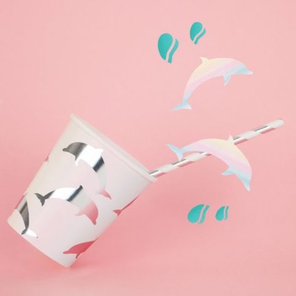 Dolfijn pastel feestartikelen & versiering