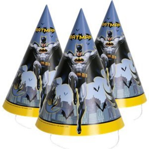 Batman feesthoedjes geel Batman feesthoedjes geel