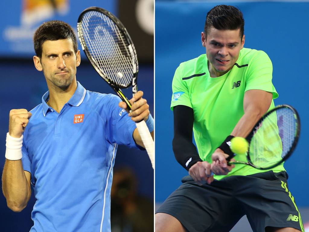 Djokovic wint overtuigend, Raonic bereikt halve finale