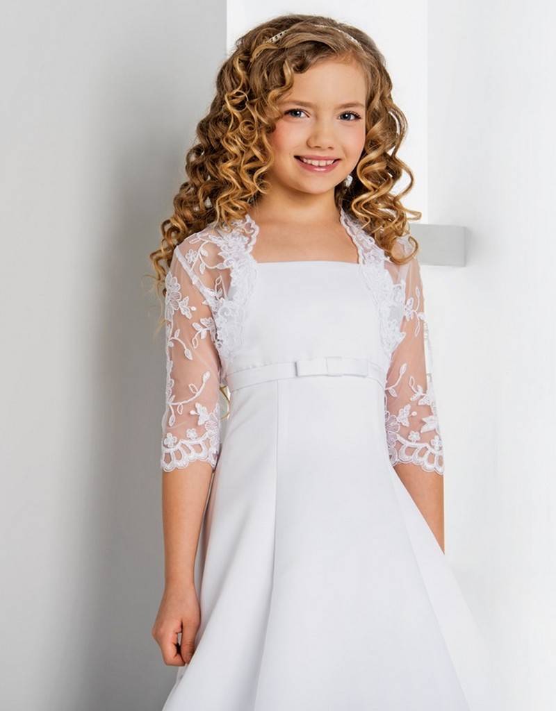 bolero aus spitze zum kommunionkleid