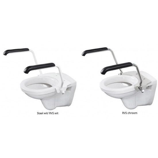 Jadaset toiletbeugel voor toiletverhoger 5 cm opklapbaar Jadacare Jadaset toiletbeugel voor toiletverhoger 5 cm opklapbaar