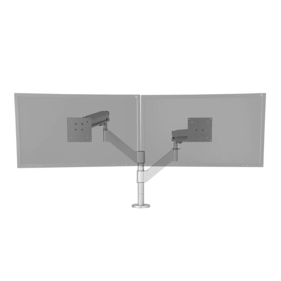 Caparo 3 Pro Twin Monitorarm, gasveer, 0-18 kg, zilver R-Go Tools Caparo 3 Pro Twin Monitorarm, gasveer, 0-18 kg, zilver