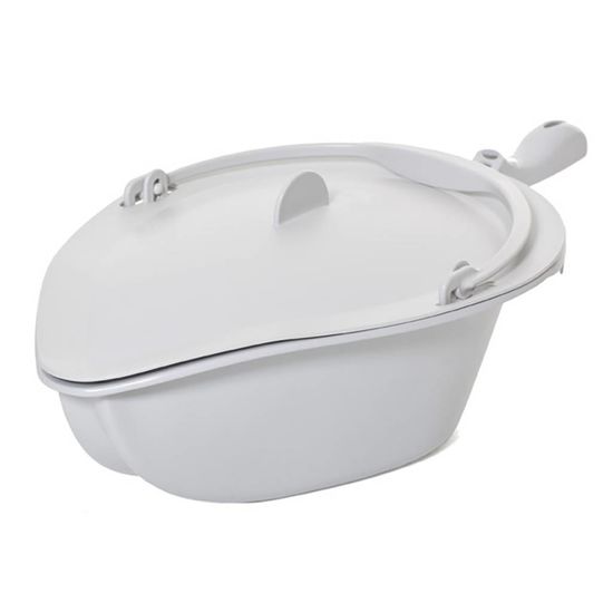 Clean toilet- en doucherolstoel ondersteek met deksel en handgreep Etac Clean toilet- en doucherolstoel ondersteek met deksel en handgreep