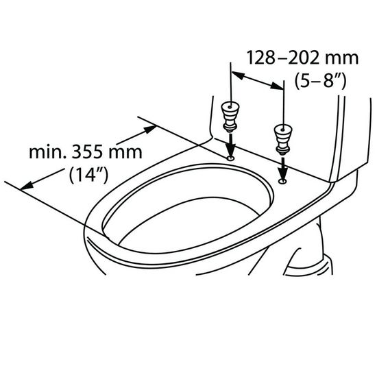 Hi Loo toiletverhoger vast met deksel Etac Hi Loo toiletverhoger vast met deksel