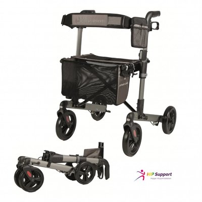 Wheelz Ahead TRACK dubbel opvouwbare rollator- Antraciet