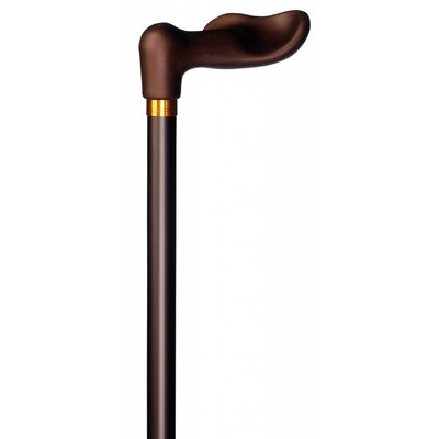 Gastrock Wandelstok met soft anatomisch Fischer handvat - Bruin