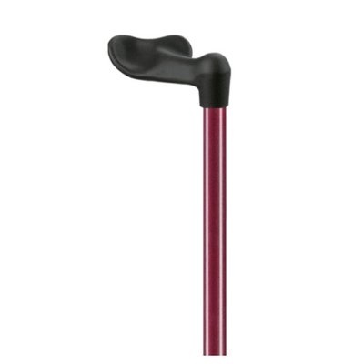 Ossenberg Wandelstok met soft anatomisch Fischer handvat - Rood metallic