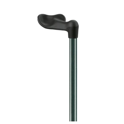 Ossenberg Wandelstok met soft anatomisch Fischer handvat - Groen metallic