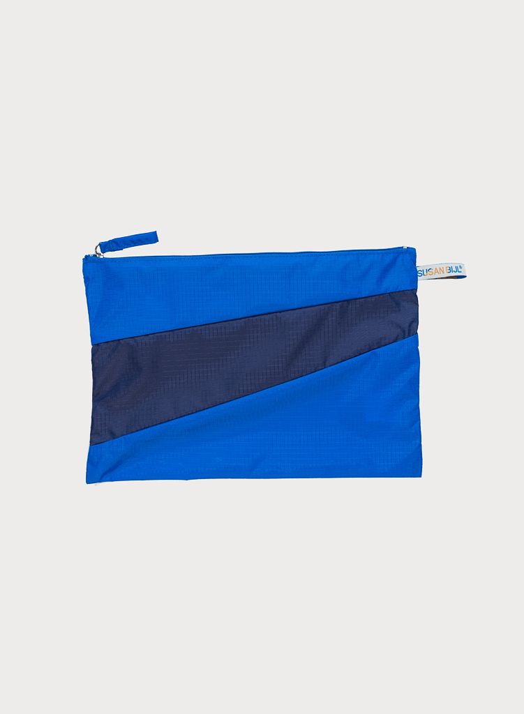 SUSAN BIJL Pouch Blue & Navy, without loops SUSAN BIJL Pouch Blue & Navy, without loops