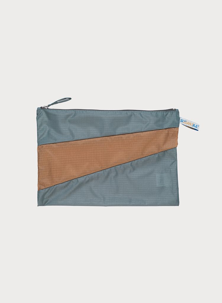 SUSAN BIJL Pouch Grey & Camel, without loops SUSAN BIJL Pouch Grey & Camel, without loops