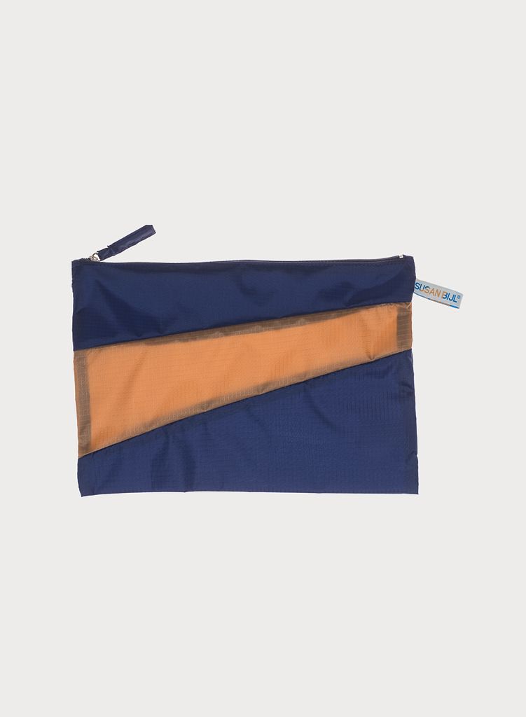 SUSAN BIJL Pouch Navy & Camel SUSAN BIJL Pouch Navy & Camel