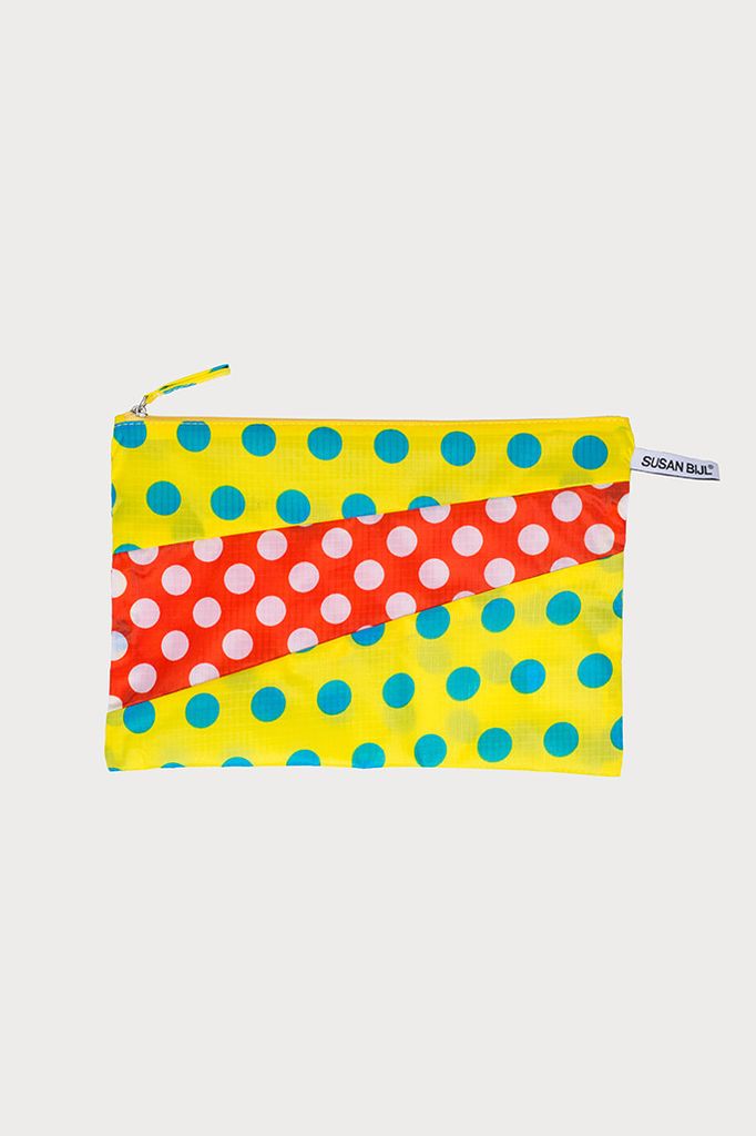SUSAN BIJL Pouch Dots Yellow & Red SUSAN BIJL Pouch Dots Yellow & Red