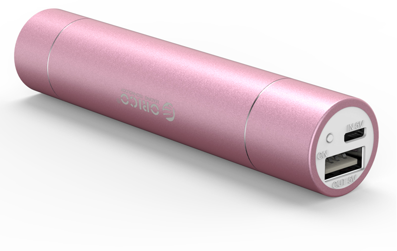 compact pink power bank