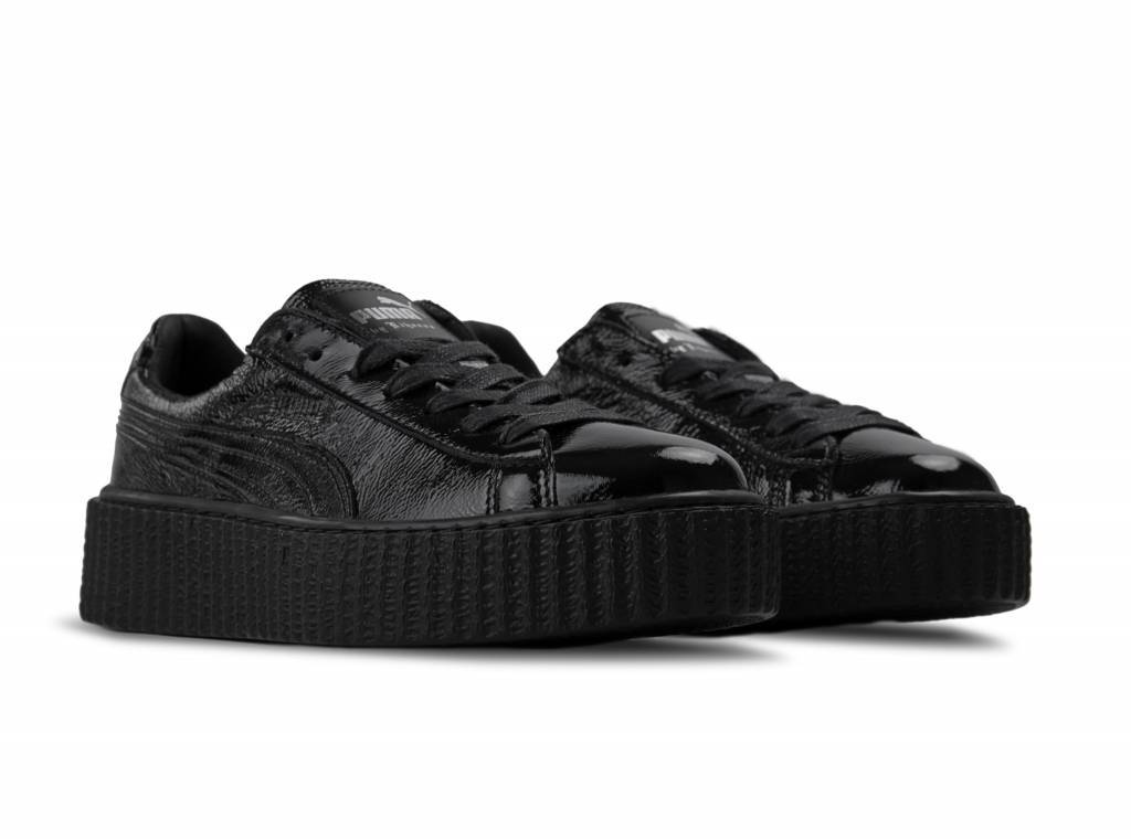 Creeper By Rihanna Wrinkled Patent Black Black 364465 01