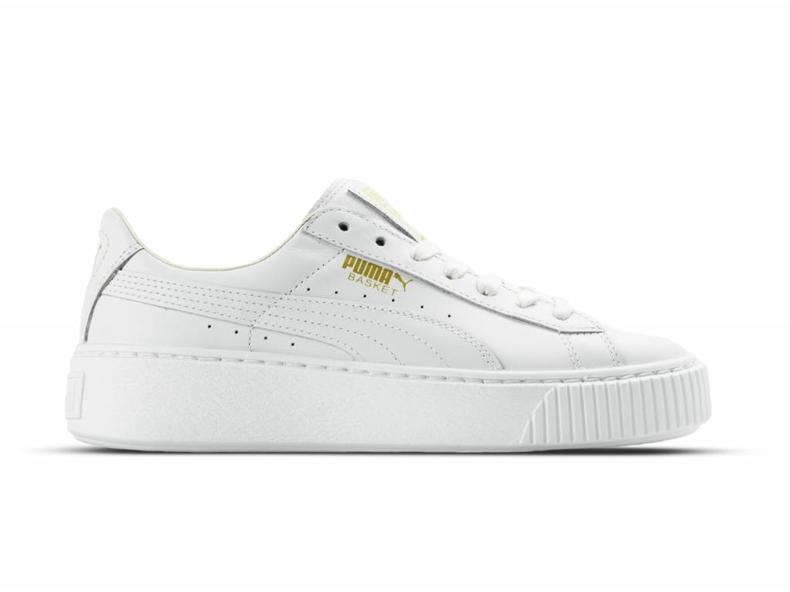 puma basket platform core white puma basket platform core white