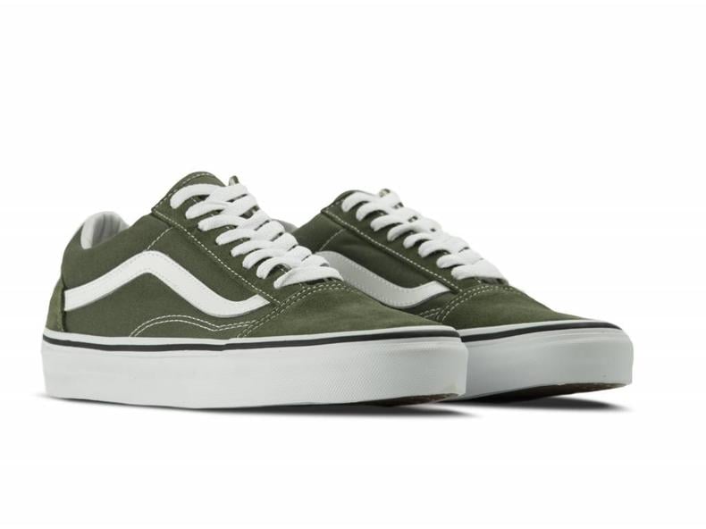 vans old skool winter moss white