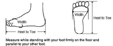 heel to toe length shoe size