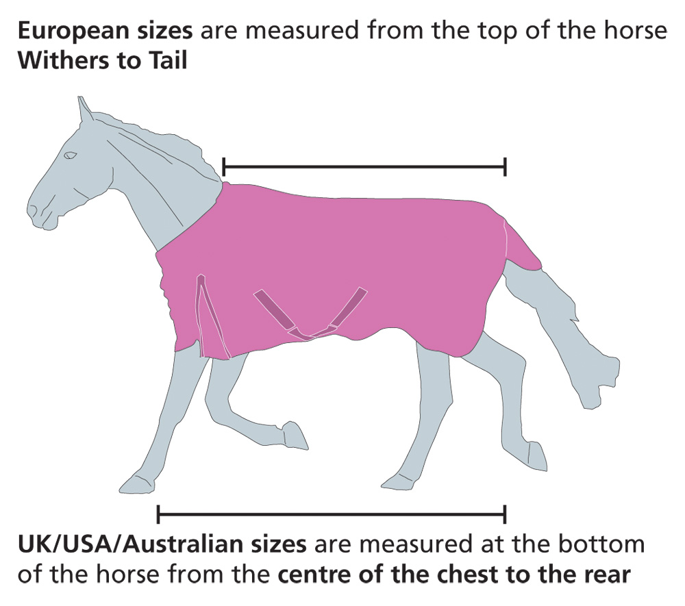 Horse Blanket Size Chart