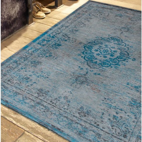 Louis de Poortere Vloerkleed The Fading world Grey Turquoise 8255
