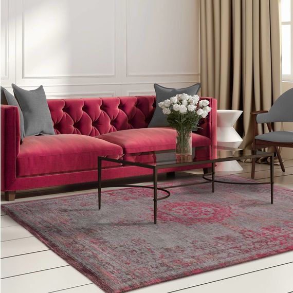 Louis de Poortere Vloerkleed The Fading world Pink Flash 8261