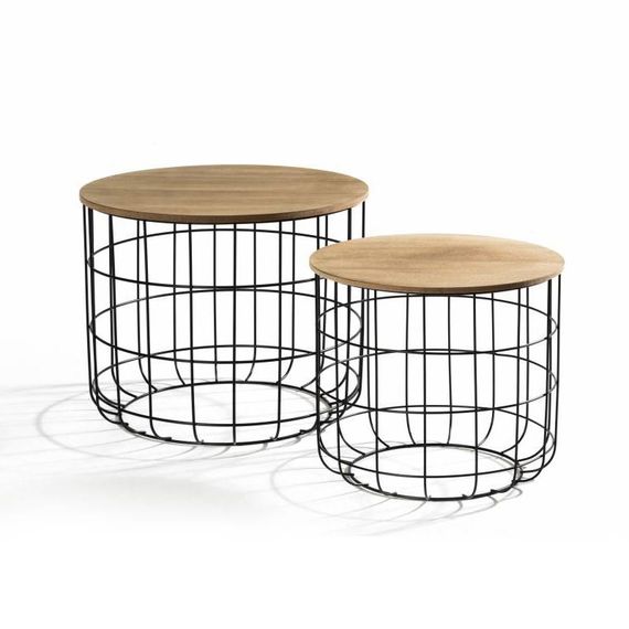 Lifa Living Bijzettafel basket 2/set laag