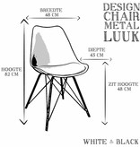 Kick Collection Stoel Metal Luuk - Wit Kick Collection Stoel Metal Luuk - Wit