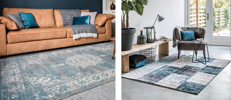 Vintage patchwork vloerkleed
