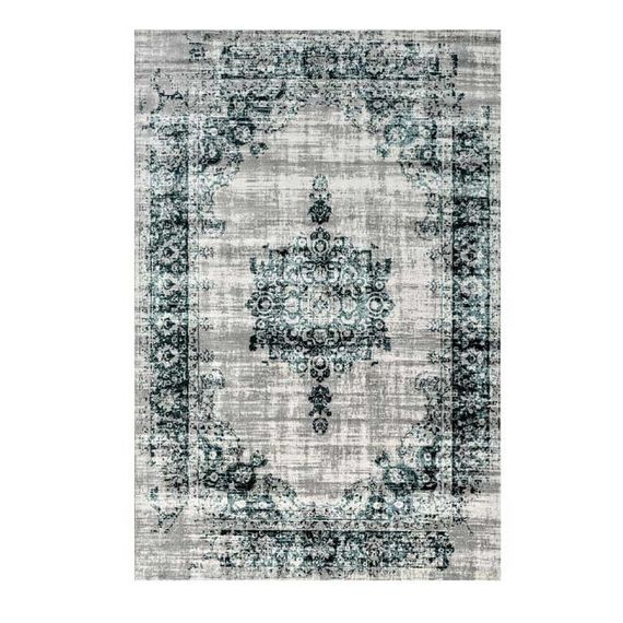 Vintage vloerkleed - Classic antraciet/blauw