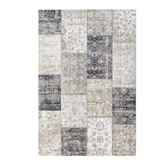 Vintage vloerkleed - Patchwork Grijs