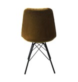 Kick Collection Stoel Velvet - Goud / Okergeel Kick Collection Stoel Velvet - Goud / Okergeel