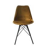 Kick Collection Stoel Velvet - Goud / Okergeel Kick Collection Stoel Velvet - Goud / Okergeel