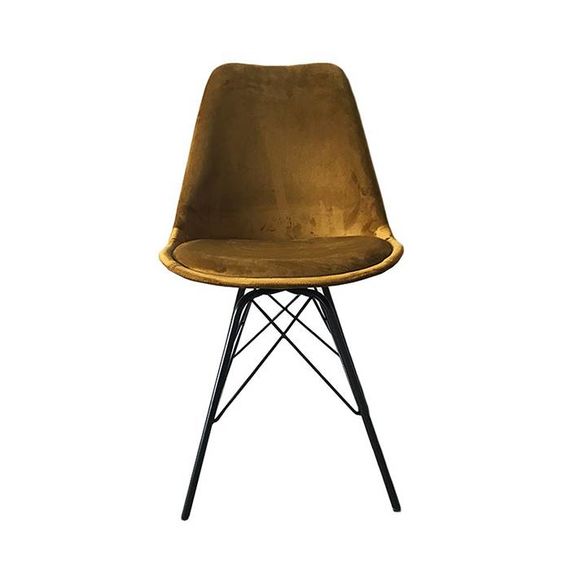 Kick Collection Stoel Velvet - Goud / Okergeel