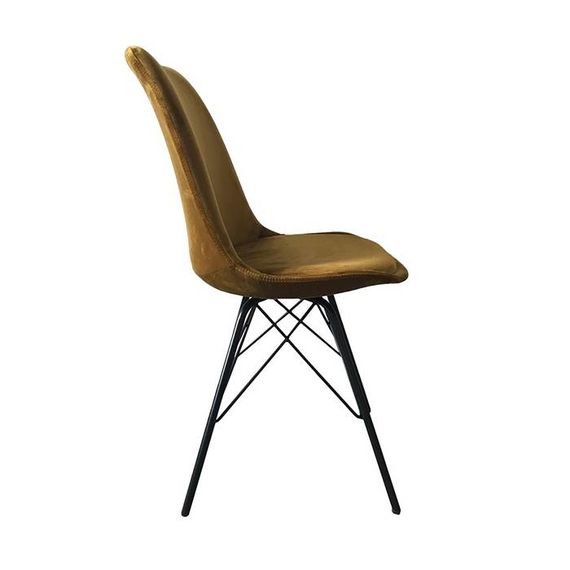 Kick Collection Stoel Velvet - Goud / Okergeel