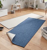 Bougari Vloerkleed Twin Solid - Blauw/Creme Bougari Vloerkleed Twin Solid - Blauw/Creme