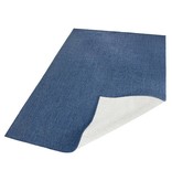 Bougari Vloerkleed Twin Solid - Blauw/Creme Bougari Vloerkleed Twin Solid - Blauw/Creme