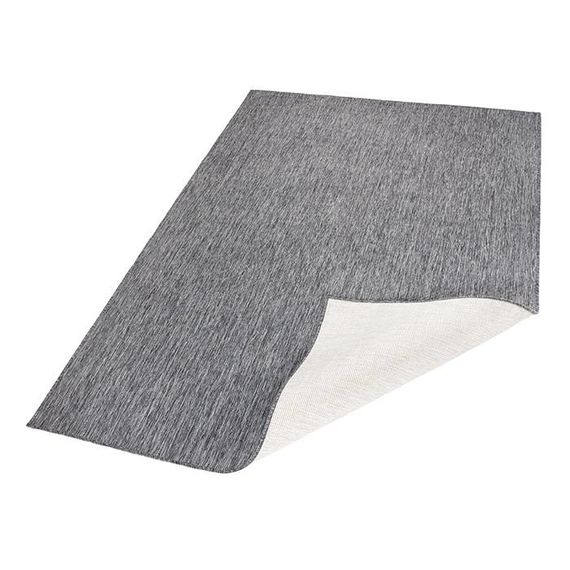 Bougari Vloerkleed Twin Solid - Grijs/Creme