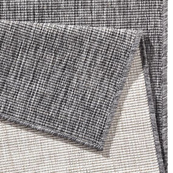 Bougari Vloerkleed Twin Solid - Grijs/Creme