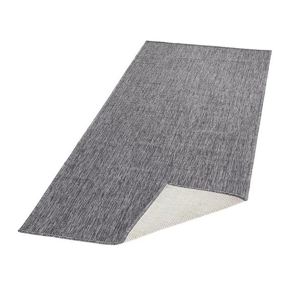 Bougari Vloerkleed Twin Solid - Grijs/Creme