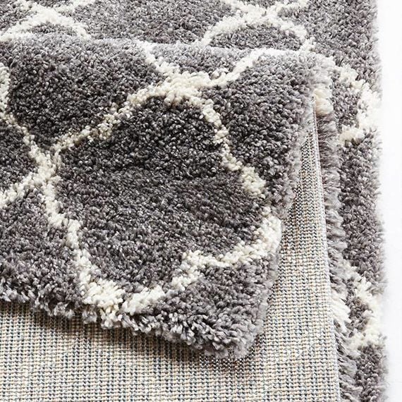 Mint Rugs Hoogpolig vloerkleed Hamar - Ringen grijs/creme