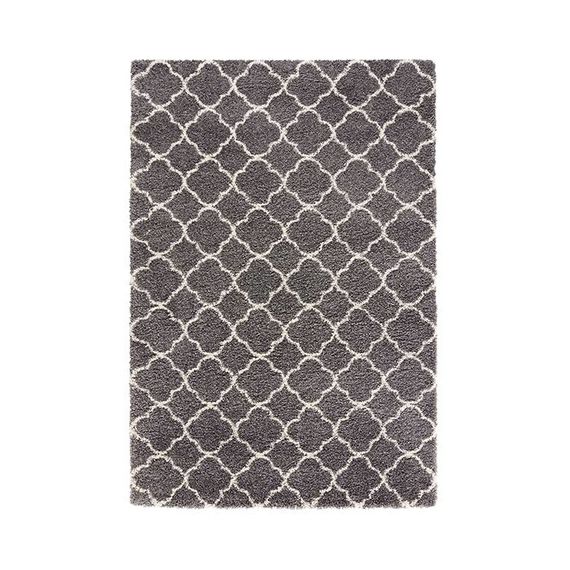 Mint Rugs Hoogpolig vloerkleed Hamar - Ringen grijs/creme