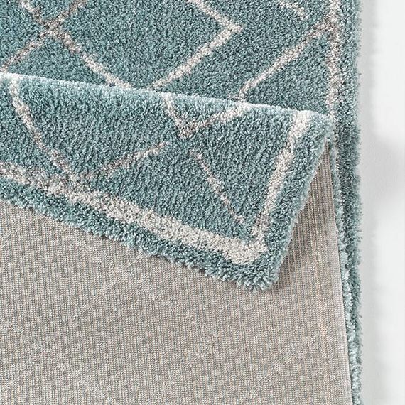 Mint Rugs Hoogpolig vloerkleed Hamar - Diamond blauw/creme