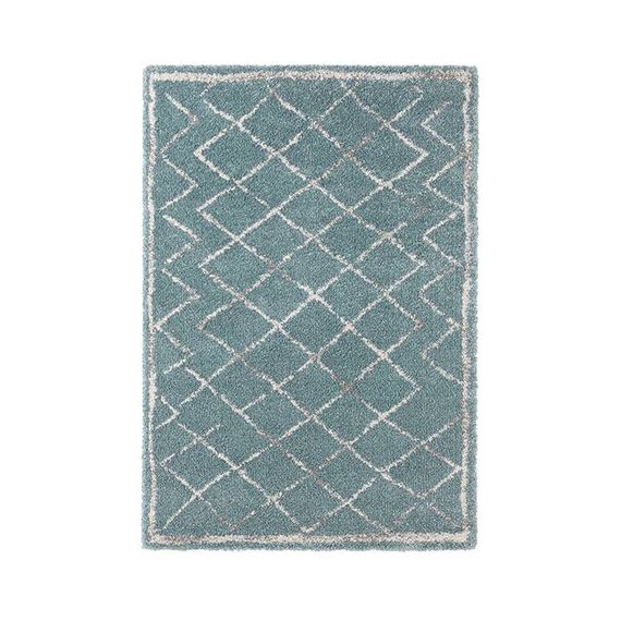 Mint Rugs Hoogpolig vloerkleed Hamar - Diamond blauw/creme