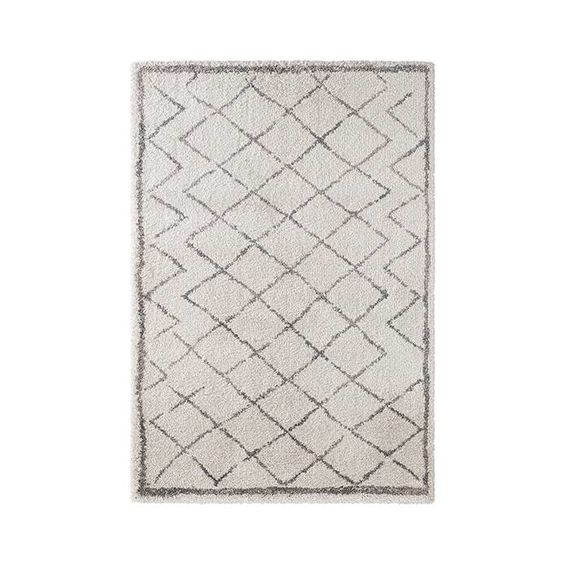 Mint Rugs Hoogpolig vloerkleed Hamar - Diamond creme/grijs