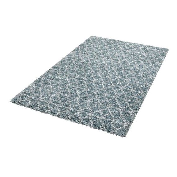 Mint Rugs Hoogpolig vloerkleed Hamar - Rustiek blauw/creme
