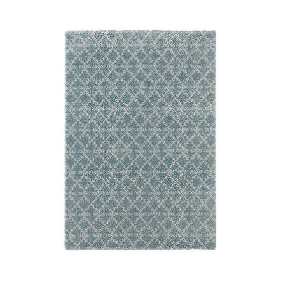 Mint Rugs Hoogpolig vloerkleed Hamar - Rustiek blauw/creme