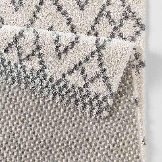 Mint Rugs Hoogpolig vloerkleed Hamar - Cubes creme/grijs