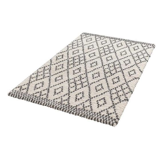 Mint Rugs Hoogpolig vloerkleed Hamar - Cubes creme/grijs